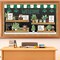 Welcome Bulletin Board Coffee Greenery Bulletin Board Set (Green, Brown)